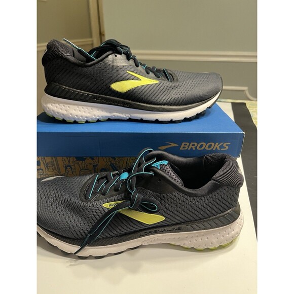 Brooks Adrenaline GTS 20 Black Green Sz 8.5 110307-1D-018 Running Gym Training - Picture 1 of 15